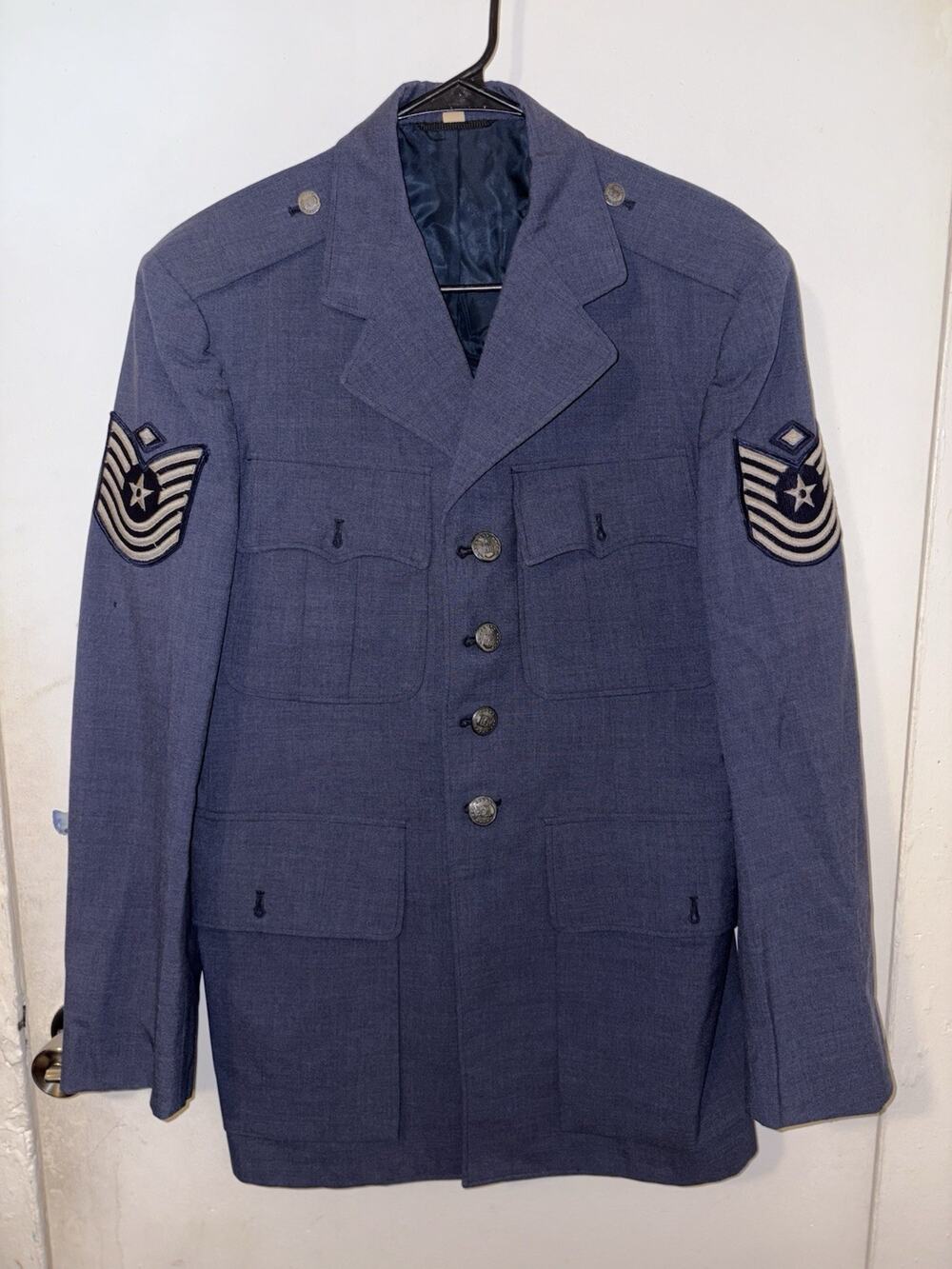 Coat Man’s Wool Tropical Blue Shade Af 84 Size 38R